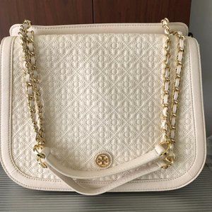 Tory Burch Bryant Handbag Flap Shoulder Bag White